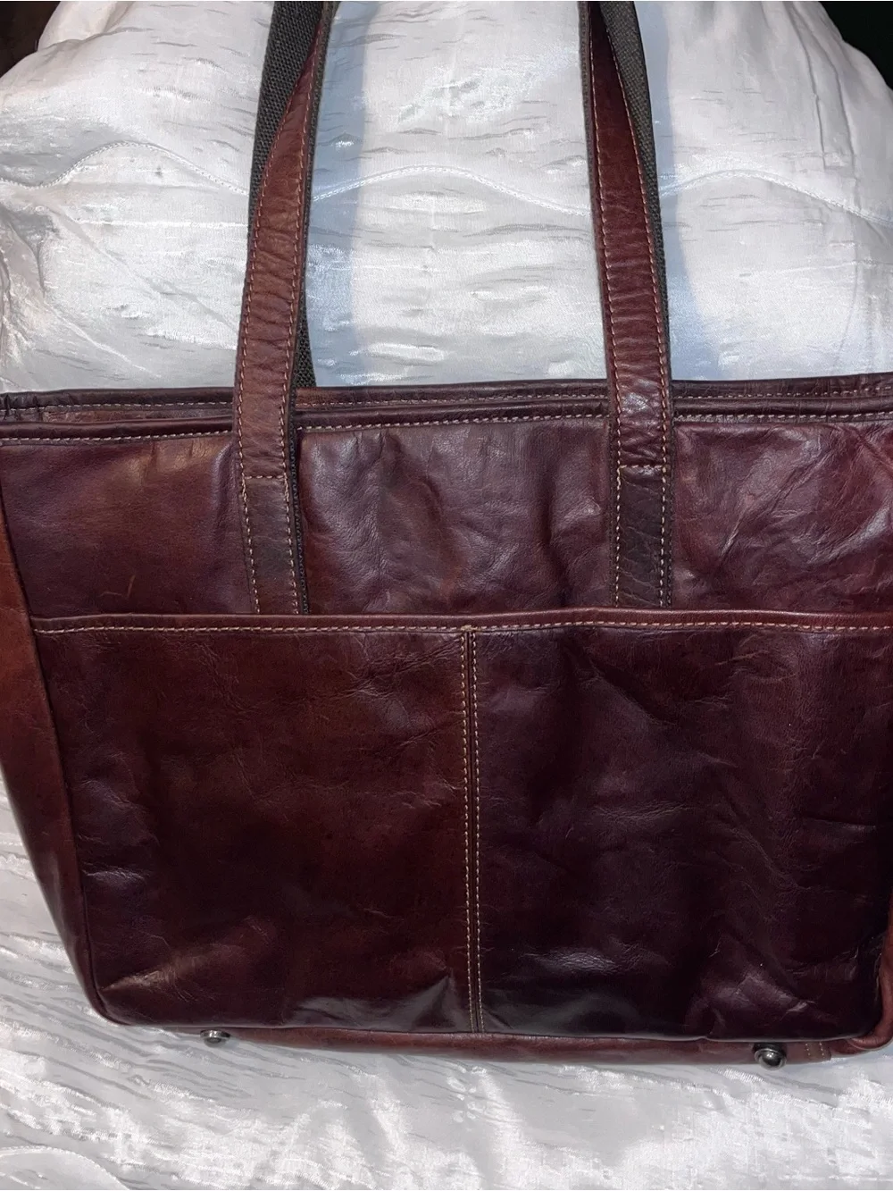 Jack George’s Full Grain Leather Tote Briefcase NWOT